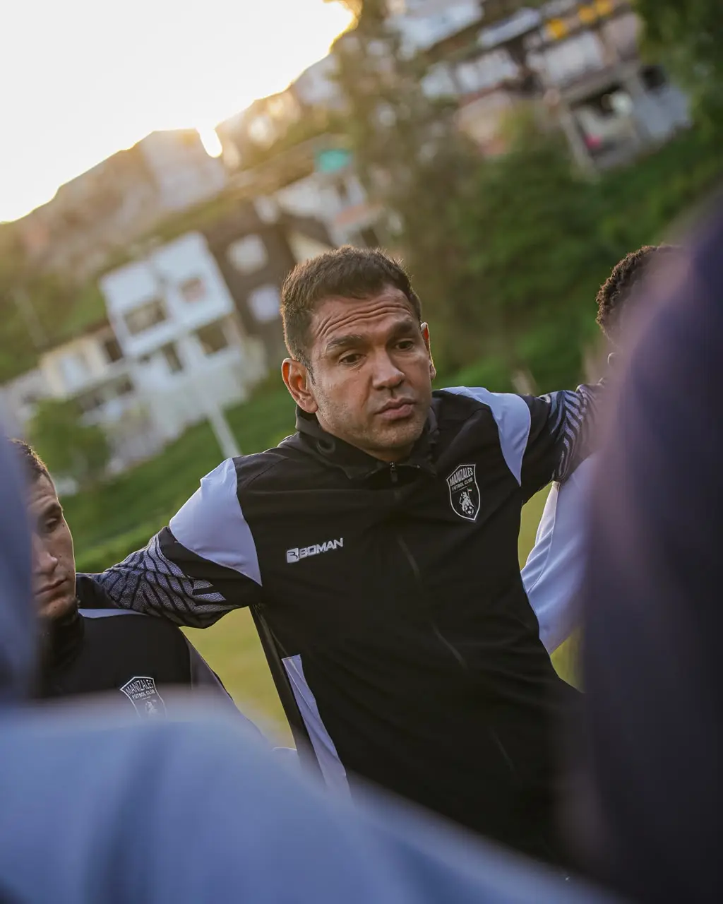 Charla técnica antes del entrenamiento